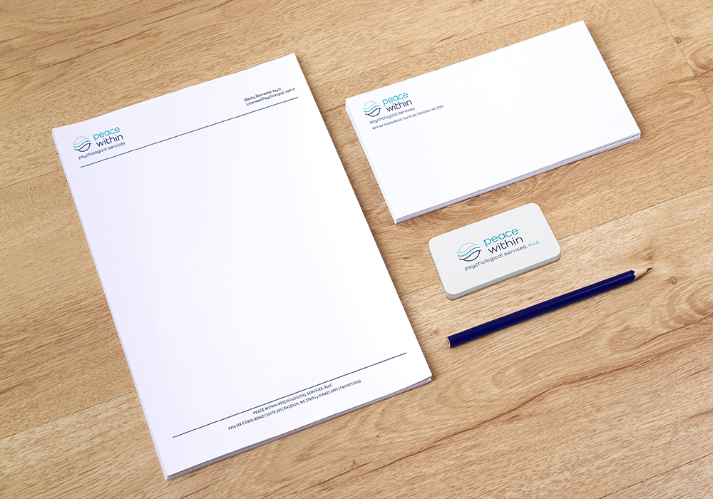 Peace Within Business Stationery Letterhead, Envelope, and Business Card