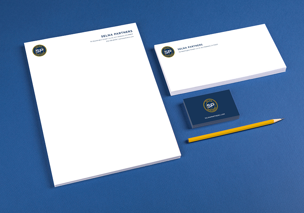 Selna Parnters Law Branding Business Stationery Letterhead, Envelope, and Business Card
