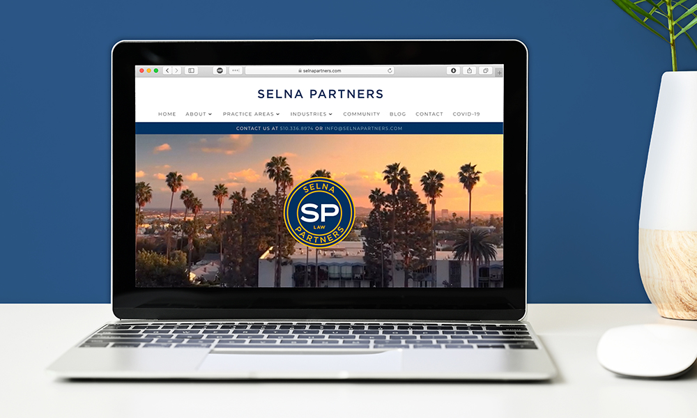 Selna Partners Law Responsive Website Redesign Displayed on Laptop