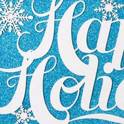 Happy Holidays Lasercut Greeting Card