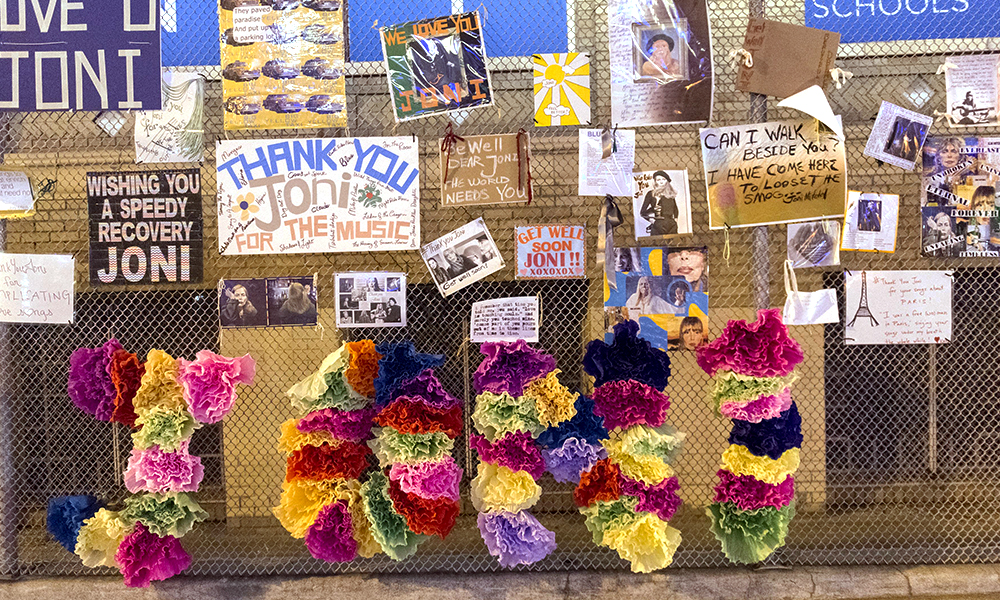 Fan Additions to Thank You Joni Mitchell Installation