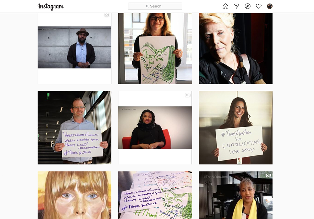 #ThankYouJoni Instagram Posts