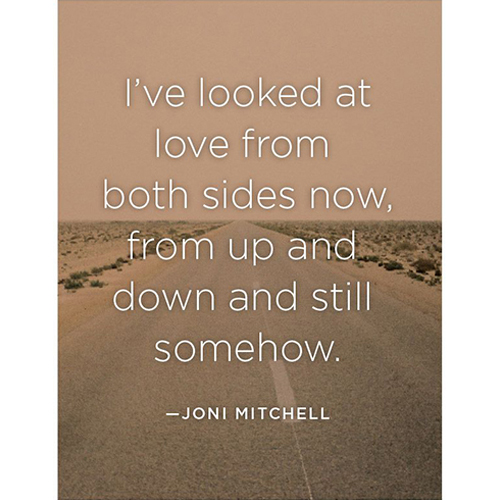 Joni Mitchell Both Sides Now Lyric Social Media Post Pinterest